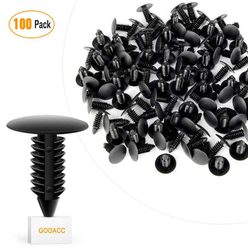 100 Pcs Nylon Bumper Fastener Rivet Retainer Clips For GM, Ford & Chrysler